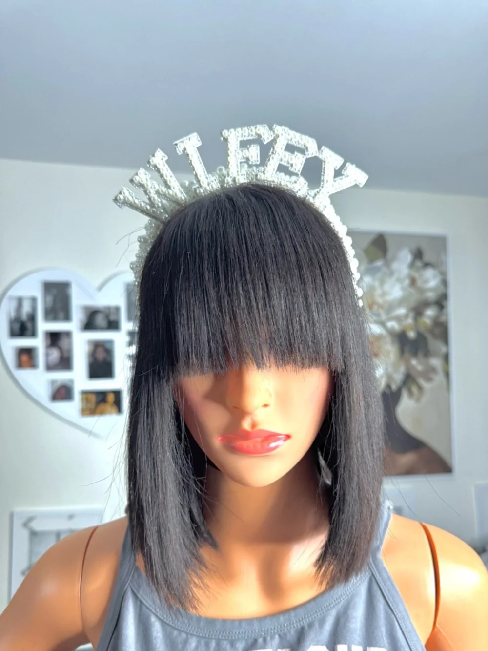 Rhinestone 'and Pearl Wifey'‎ Headband - Silver NWOT